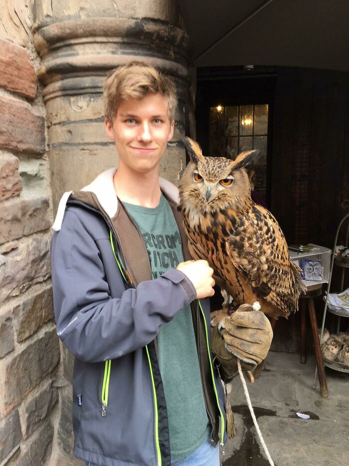 Yesterday I Got To Hold A Very Superb Owl Named Guinevere! She Is Trained To Hunt Rabbits, Foxes And Even Deer!