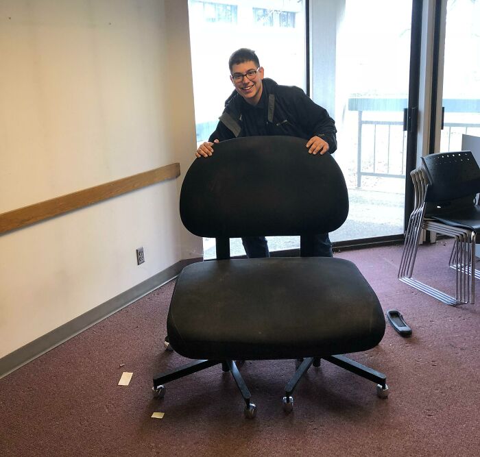 I Found A Ridiculously Large Chair At Work Today