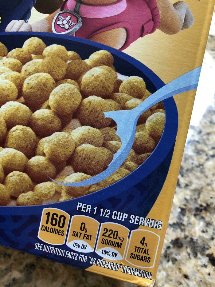 Kix Cereal Box Has A Masked Out Spoon To Give The Illusion There’s Cereal On Top