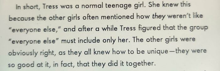 The Book I'm Reading Has A Main Character Who Is Like The Other Girls