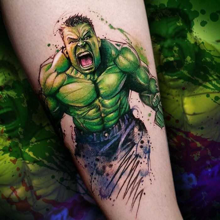 Top 30 Incredible Hulk Tattoos For Men - Lazy Penguins