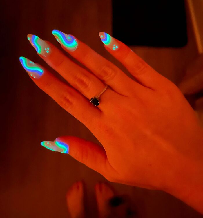 Glow In The Dark Nails! I’m Super Happy With How These Came Out