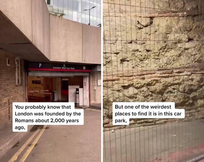 There Is A 1,800-Year-Old Roman Wall In A Car Park