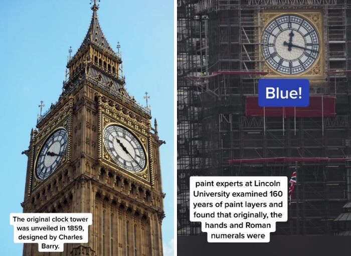 Big Ben's Clock Originally Had Blue Details
