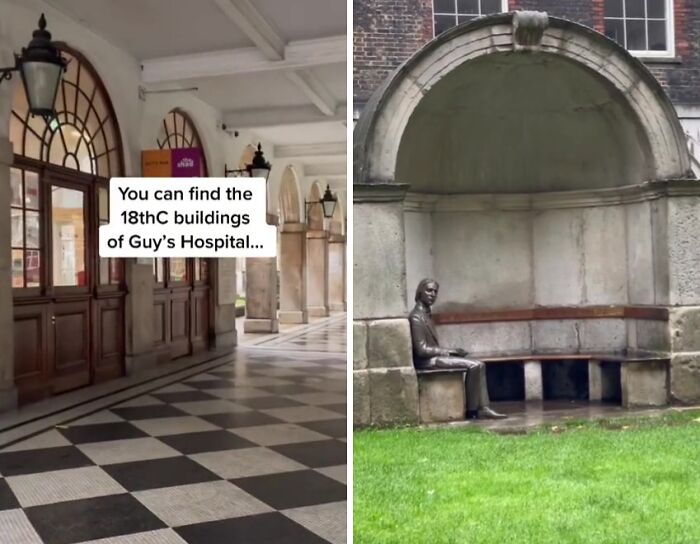 You Can Find A Statue From The Old London Bridge In The Yard Of The Guy's Hospital