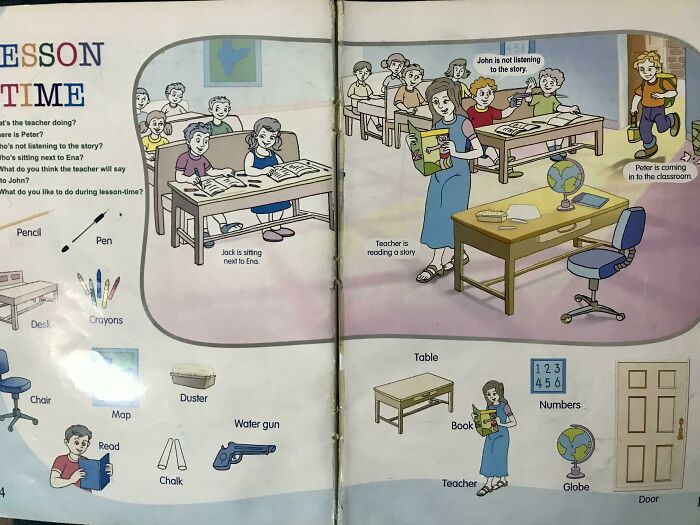 John Is Not Listening To The Story In The Classroom