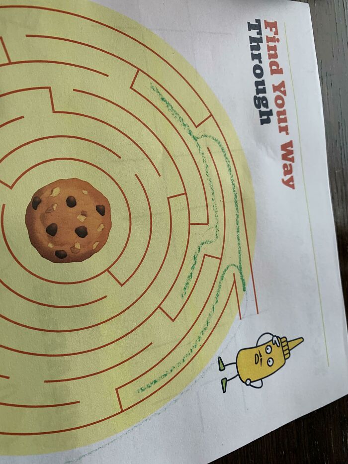 The Maze On The Kids Menu Is Impossible To Get Through