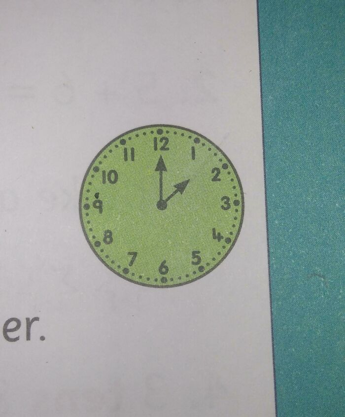 This Clock In A Maths Book Is Showing 1:30 O'Clock