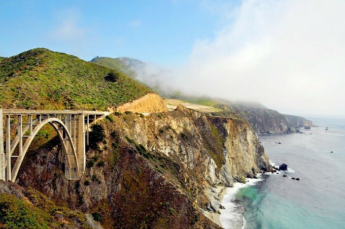 Picture of Pacific coast Highway road near ocean