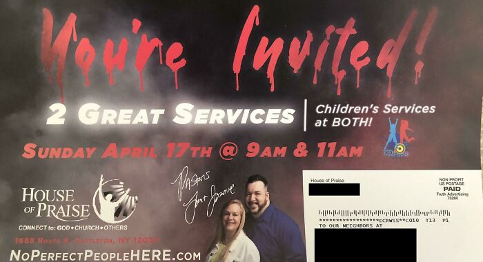 This Church Service Invitation That Looks Like I’m About To Be Murdered