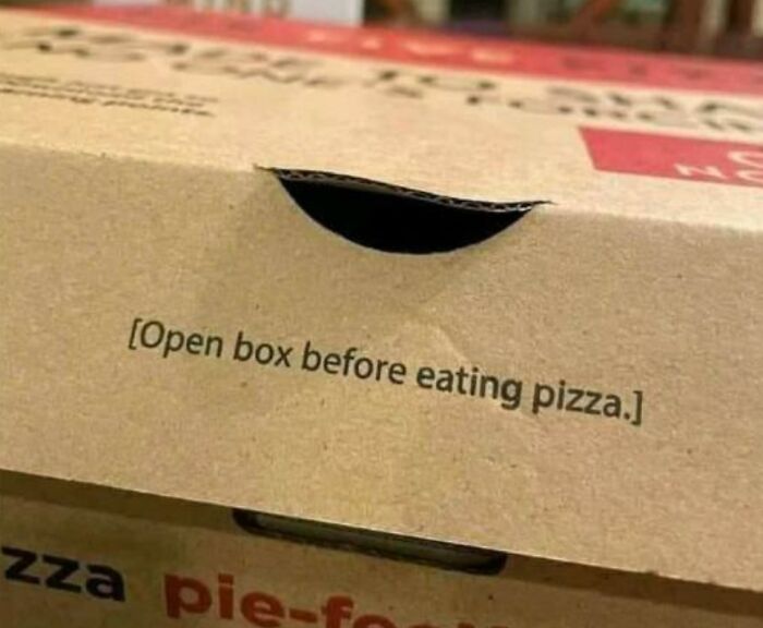 I Eat Pizza With The Box Closed, Actually