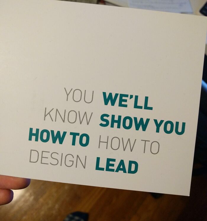 The Design School I Graduated From Sent This Postcard Out