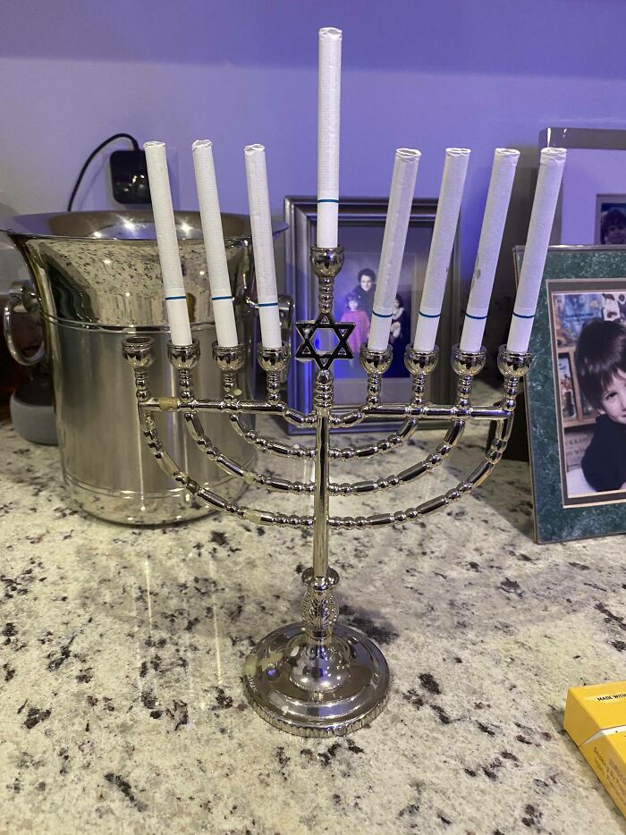 Use Cigarettes In Case You Run Out Of Chanukah Candles