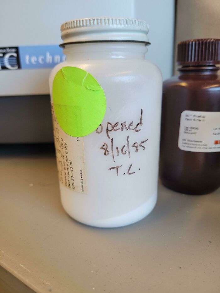 This Reagent Bottle Was Opened Before I Was Born