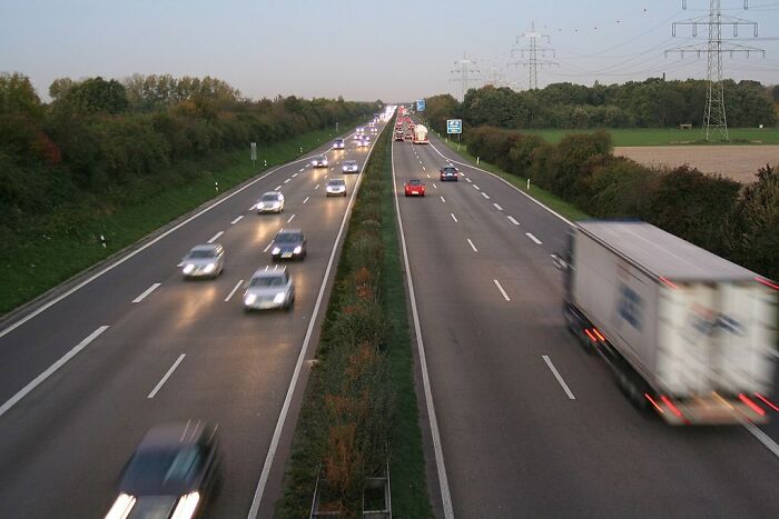 Picture of Autobahn road with traffic