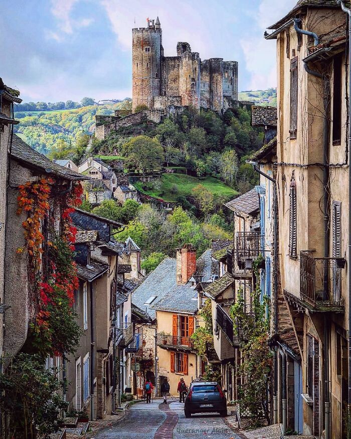 13th-Century Château De Najac On A Hill Overlooking Najac, A Small Village In Aveyron, Occitania, Southern France