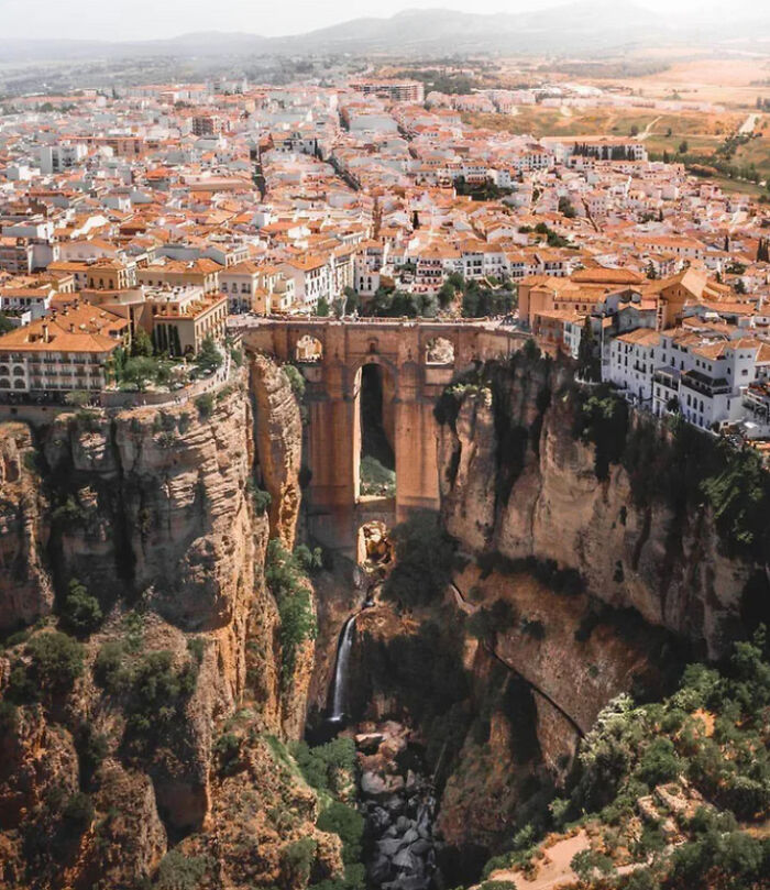 Bridge Over Waterfall | Ronda, Spain