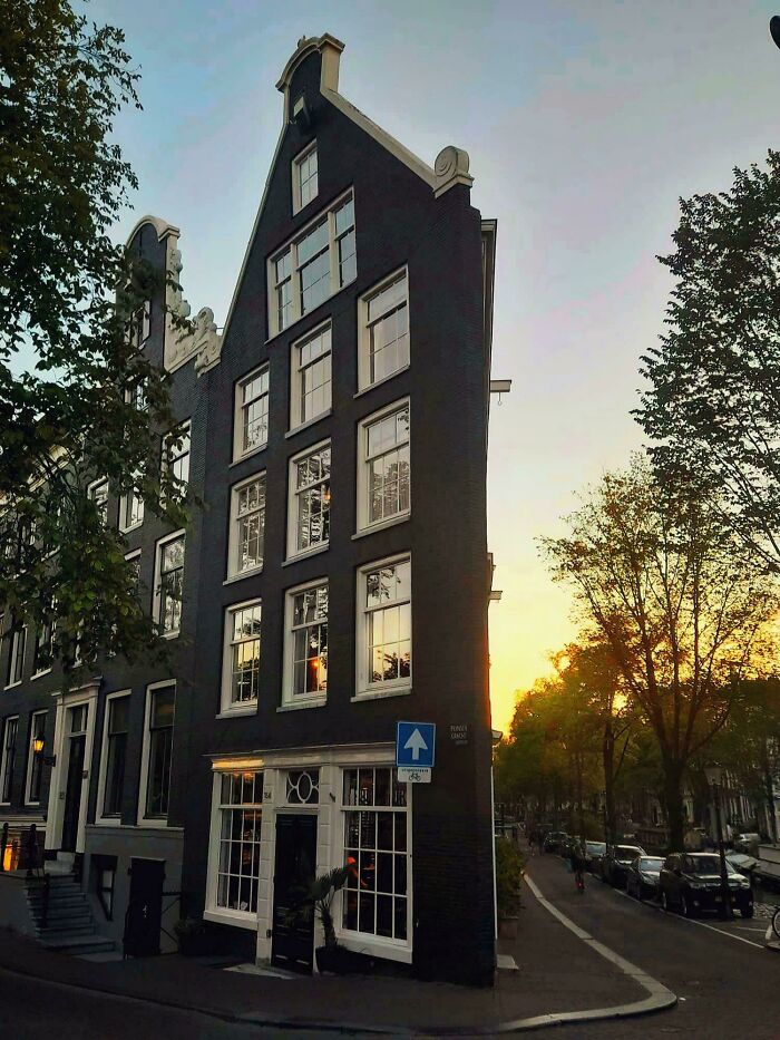 A Skinny Building In Amsterdam, The Netherlands