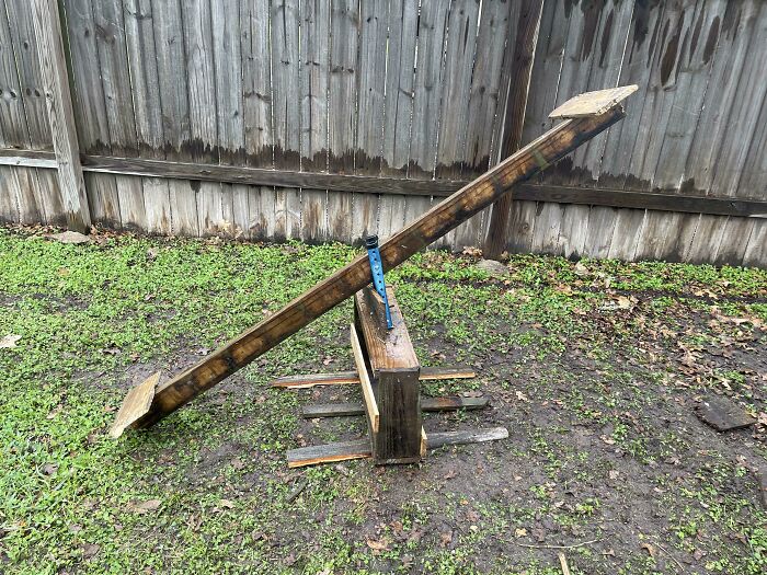 Made This See-Saw With Scraps In My Garage