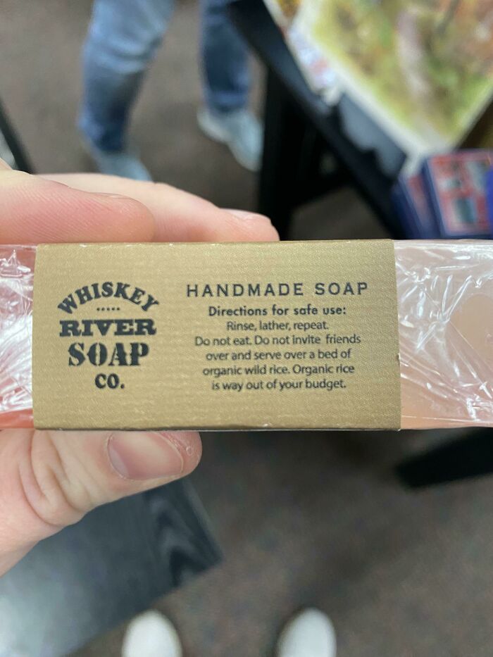 Found On A Bar Of Soap At The Bookstore