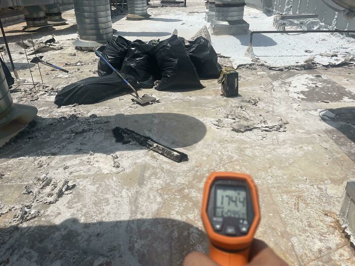 Temperature Working On The Roof Today