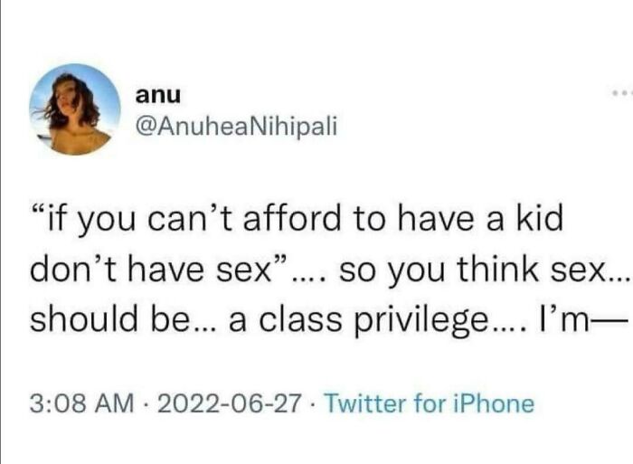 Sex Is Now A Class Privilege