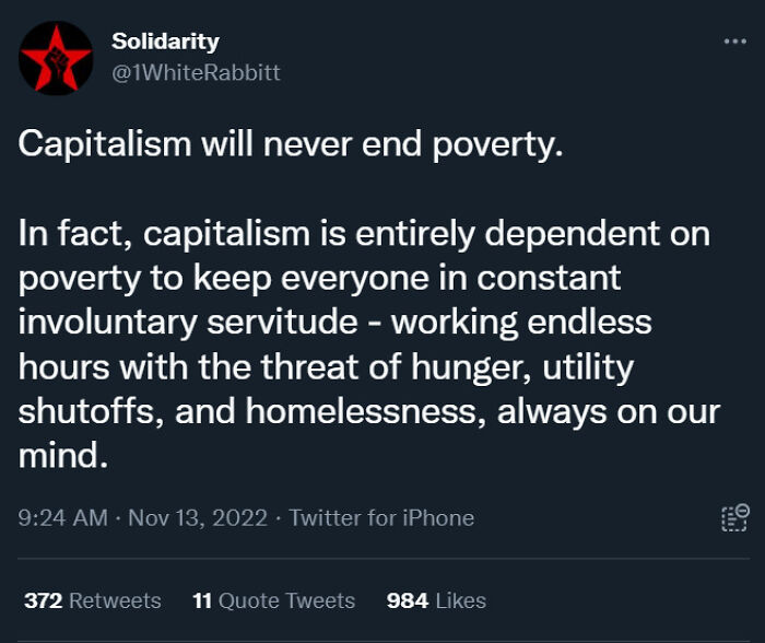 Capitalism Thrives On Poverty