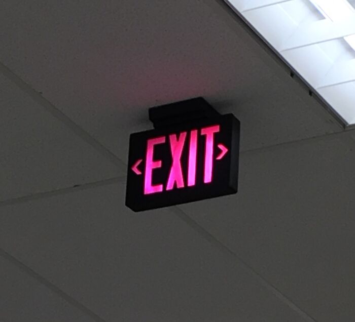 Pink Exit Sign At Target