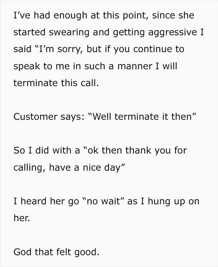“Well, Terminate It, Then”: Karen Doesn’t Expect Employee To Actually Terminate Their Call After She Dares Him