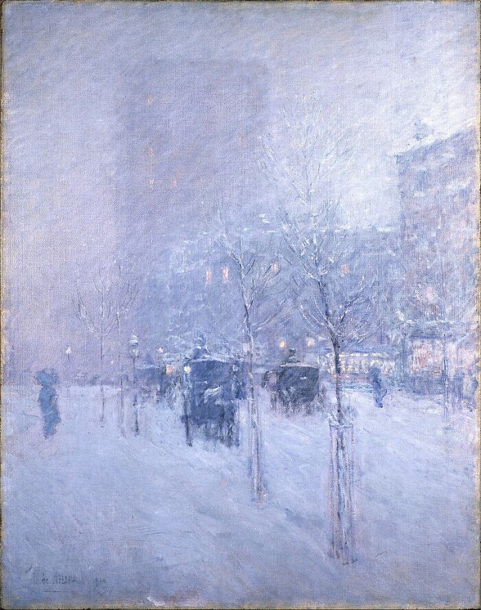Late Afternoon, New York, Winter By Childe Hassam