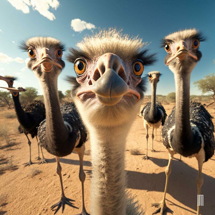 Ostrich Family