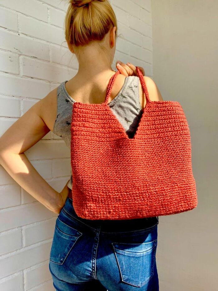 Crochet Pattern. Jute Tote Bag
