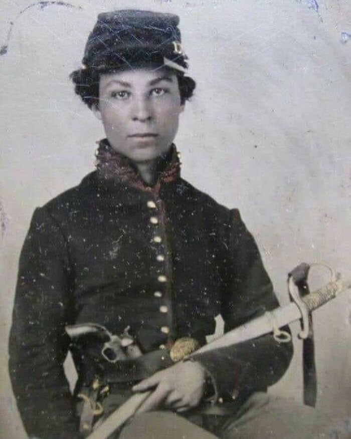 1862 Us Union Soldier Cathy Williams. She Had To Pose As A Male To Be Enlisted..she Was Part Of The 38 Regiment,infantry Division And Was Called A Buffalo Soldier