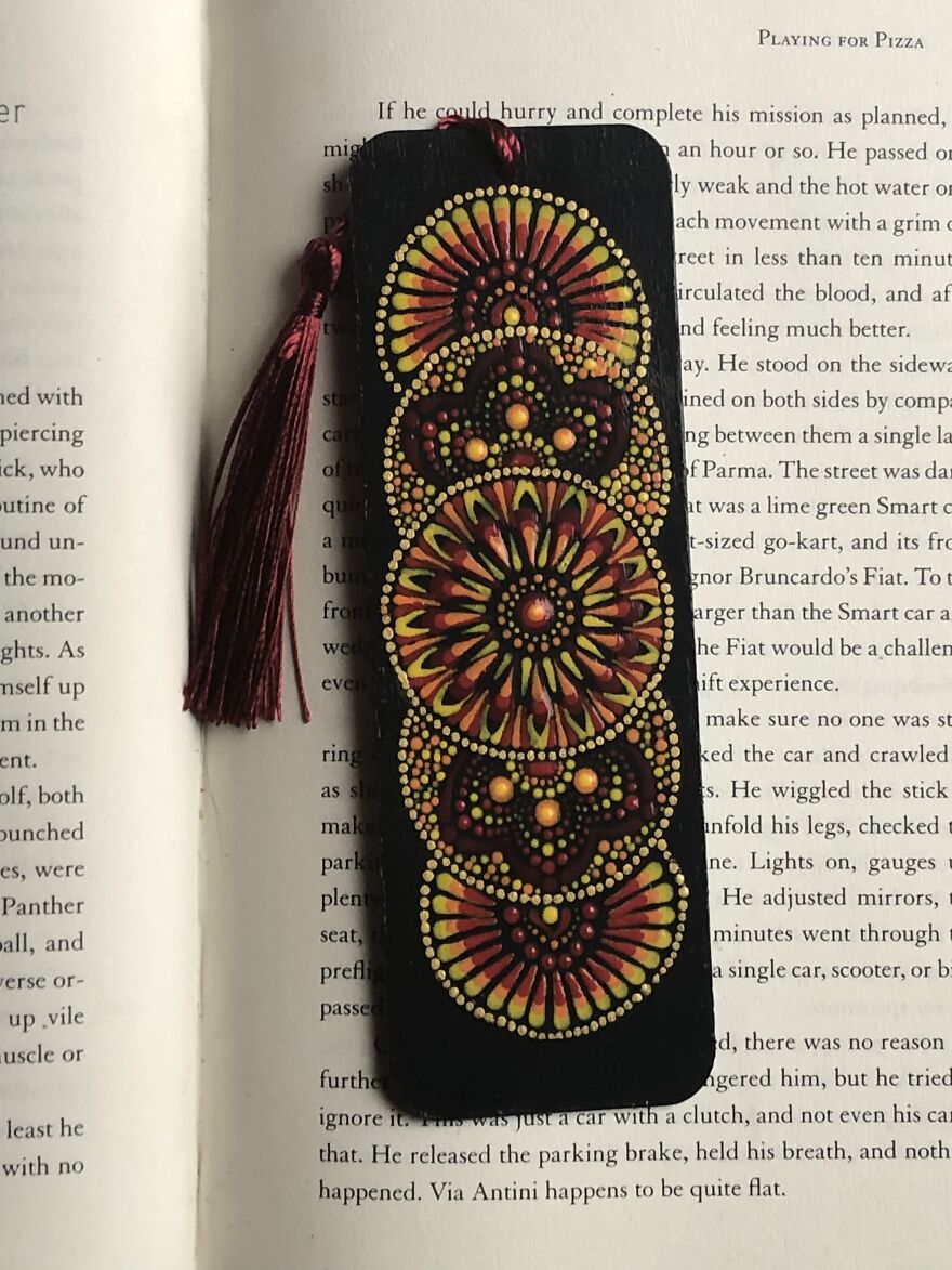 I Paint Wooden Bookmarks With Mandala Dotart.