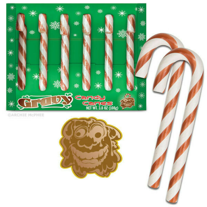 Gravy Tastes Good, But Gravy Flavored Candy Canes!? (I Saw It At A Store, But Didn’t Take A Pic)