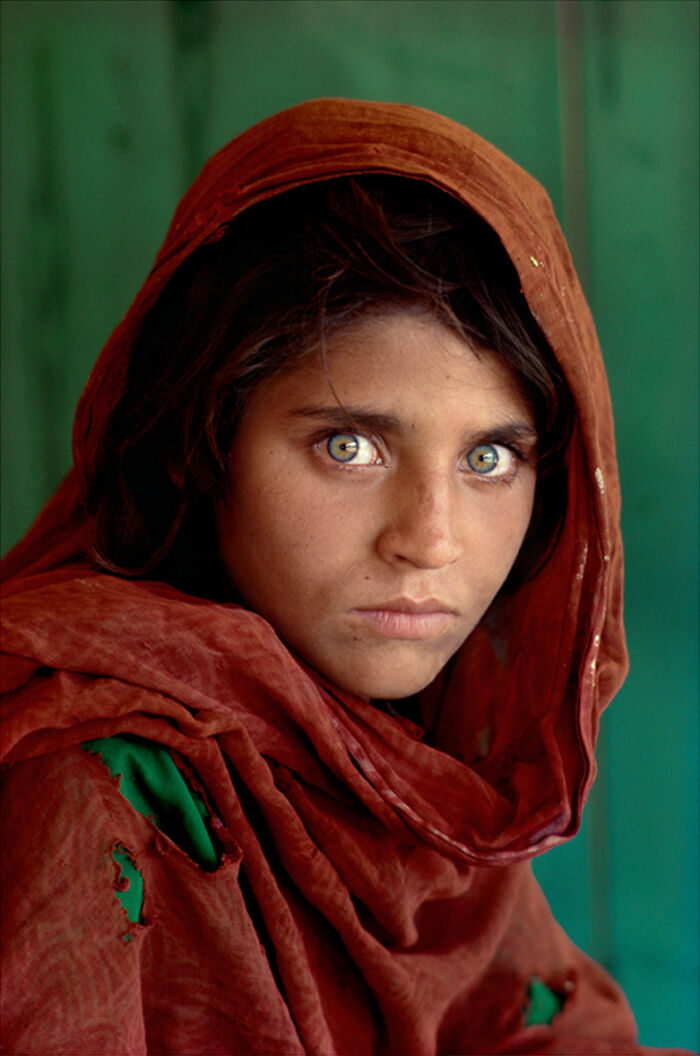 “Afghan Girl” Afghan Refugee Sharbat Gula. Published On The June 1985 Cover Of National Geographic