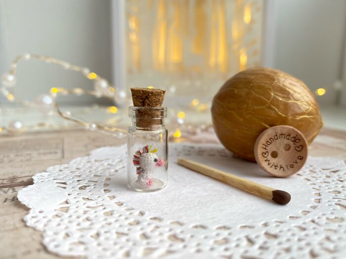 Tiny Unicorn In Glass Bottle, Glows In The Dark