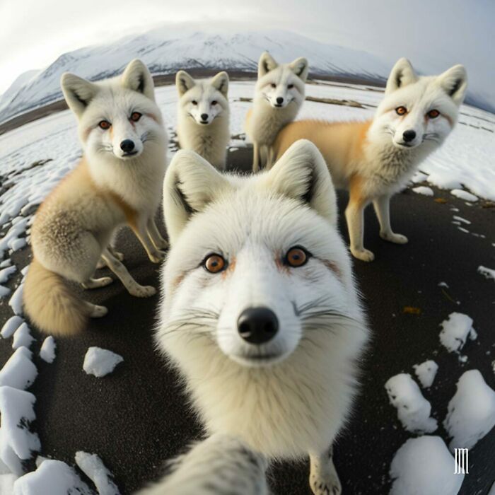 Arctic Fox Family