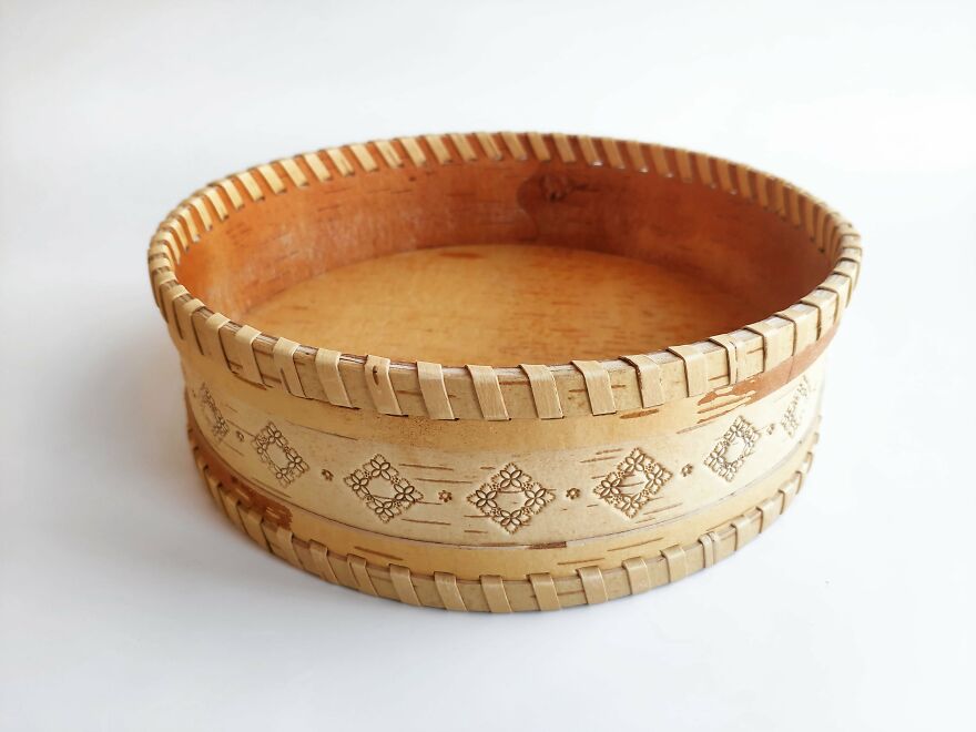 Basket Made Of Birch Bark, Making