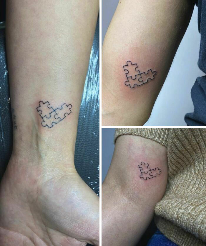 Puzzle Tatto For Brothers And Sisters