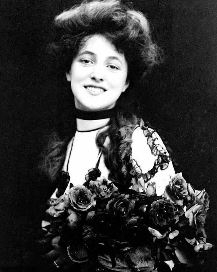 Evelyn Nesbit, Famous Edwardian American Actress. Photographed By Otto Sarony Circa 1901