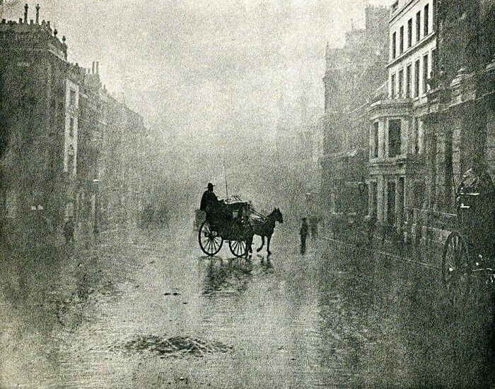 “Un bello día en Londres”, fotografía de Hector Colard, cerca de 1898