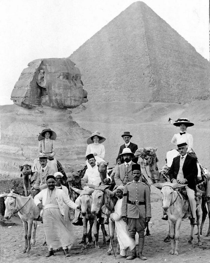 Tourism At Egyptian Pyramids During The Early 20th Century