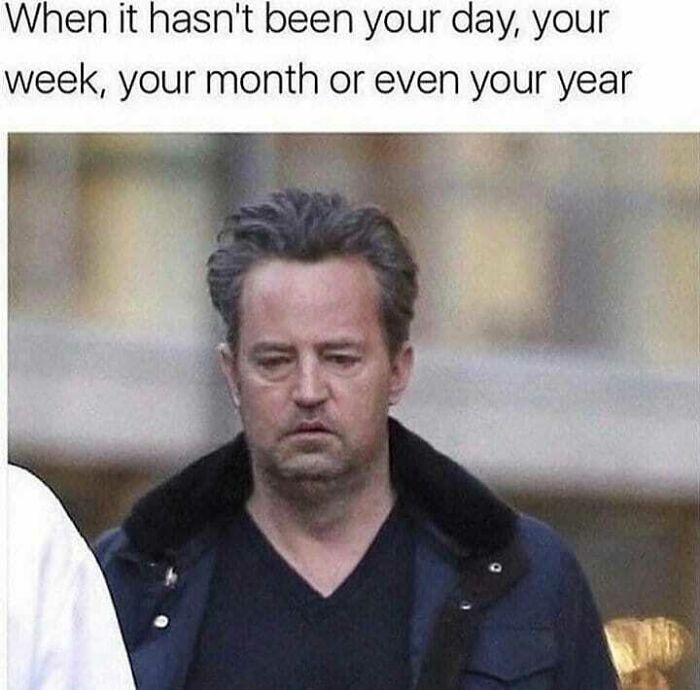 Man looking tired with text overlay; suggests discussing life's struggles in therapy.