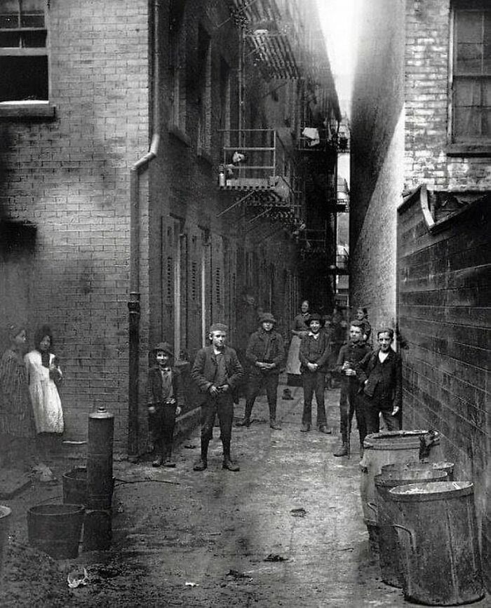 Mullen's Alley, Cherry Hill. New York, Circa 1888. By Jacob Riis