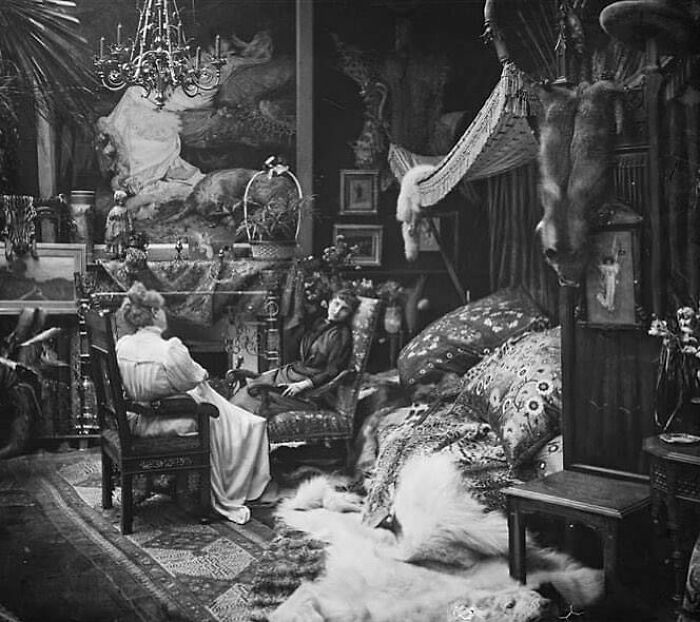 Actress Sarah Bernhardt In The Living Room Of Her Mansion House In Paris On 27th February 1896 By French Photographer Paul Nadar, From Ministere De La Culture