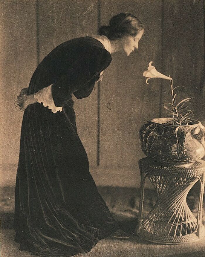 Portrait Of ‘Woman With Lily’ Circa 1903 By Eva Watson-Schütze