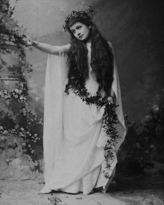Actress Mabel Amber (As Ophelia) In The Stage Production Of Hamlet, By Sarony And Co, Circa 1880s: The Billy Rose Theatre Division Of The New York Public Library