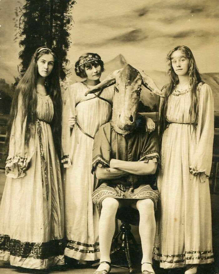 Rppc, Early 1900s, Production Of A Midsummer’s Night Dream, Featuring Nick Bottom Transformed