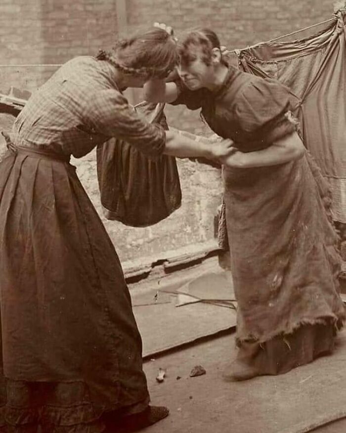 Apparent Photo Of 2 Drunken Women Fighting On A Rooftop